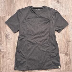 LALABU Dad Shirt Gray V-Neck Baby Wearing Carrier Shirt Size Large Men’s